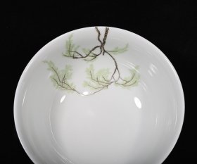 旧藏 清雍正珐琅彩柳树春燕纹碗一对 高7.3×15.5厘米