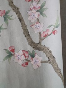 《桃花庵歌1》著名书法家翁向军瘦金搭配工笔作品，尺寸132*33厘米，带彩页。