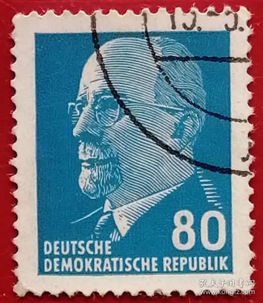 民主德国邮票 东德 1961-1971年 国务委员会主席 瓦尔特 乌布利希 16-12 信销（1893—1973），德国统一社会党主席（1971～1973），德意志民主共和国国务委员会主席 （1960～1973）。