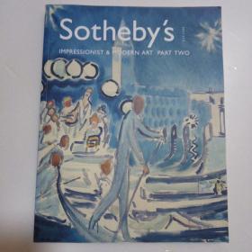 拍卖图录：苏富比 纽约 2001.5  印象派和现代艺术 SOTHEBY'S EST.1744 NY7649 IMPRESSIONIST MODERN ART PART TWO