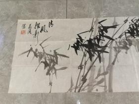 魏万清书画《清风抚影》103cmX34cm