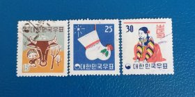 韩国邮票1960年 牛年 生肖 3全 信销