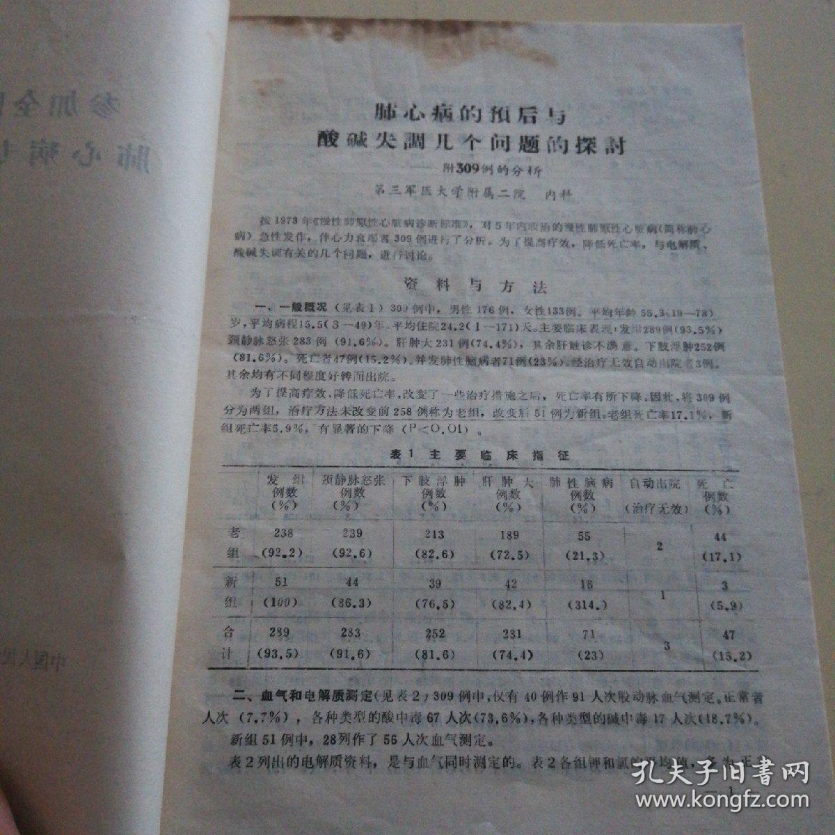 点击查看原图 参加全国第二次肺心病专业会资料(1977年)16开,上书口有黄印如图,不影响内容的阅读