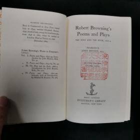 【英文原版书】「Everyman's Library No.41、42、502、964」Robert Browning's Poems and Plays（「人人文库第41、42、502、964号」《罗伯特·白朗宁的诗歌与戏剧》）