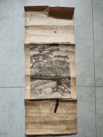 方若（1869－1954），字药雨，别号古货富翁。浙江定海人，寄居天津，画工石溪，古朴浑厚。曾任知府，永定河委员，北洋大学堂教授，《国闻报》主笔。方若曾因抨击清慈禧太后弊政，与康有为，梁启超等人同遭同缉，避于日本领事官，继尔出走日本，回国创办《日日新报》于天津，著有校碑随笔，日伪从贼，失节事大。此幅得自天津文物库房拍卖，价高，民国原装旧裱，尺寸不大，划价勿扰