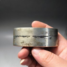 古玩旧藏精美白铜墨盒