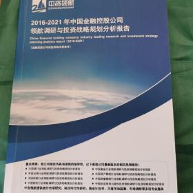 中国金融控股战略规划—分析报告。0