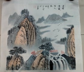 白云深处有人家（刘二郎画）