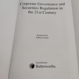 Corporate Governance and Securities Regulation  in the 21st century