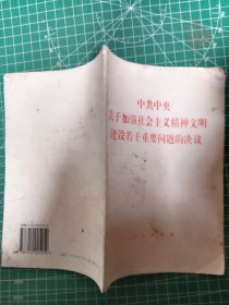 中共中央关于加强社会主义精神文明建设若干重要问题的决议 待清库存