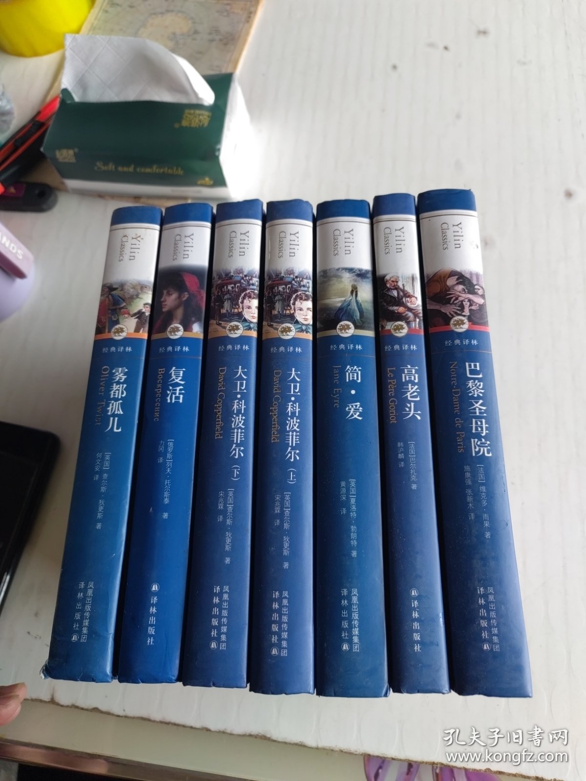 经典译林：高老头 巴黎圣母院 简爱 大卫科波菲尔 雾都孤儿 复活（7本合售）