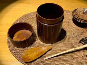 日本老 老竹子茶叶罐