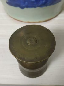 束腰型厚重铜酒杯水盂3893