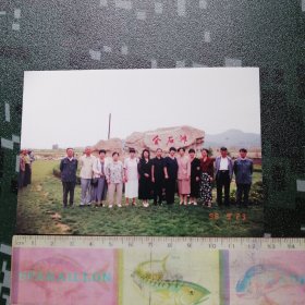 金石滩合影留念老照片