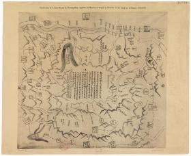 古地图1898-1899 四川省手写地图 法国藏本 。纸本大小59.07*72.31厘米，宣纸复制品