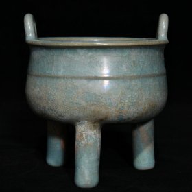 《精品放漏》汝窑冰裂纹炉——老窑瓷器收藏