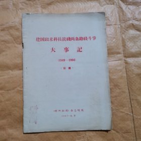 建国以来科技战线两条路线斗争大事记（1949--1966）（初稿）