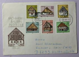 德国邮票  实寄封 东德1981年建筑艺术  03