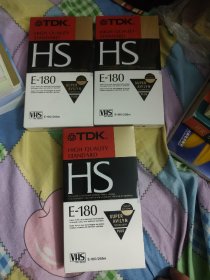 TDK HS E-180 VHS录像带 全新未拆封（3本合售）