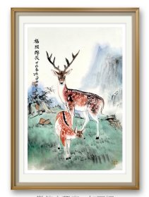 作品：福禄绵长
尺寸：46×70厘米
宣纸软片未裱
 张谦原名张勇，字文进，号天东人，又号游心堂主。张宝珠先生入室弟子，早年随王炳龙老师学习花鸟。现为中国美术家协会会员，山东省美术家协会会员，山东画院画师，中国画创作研究院院聘画家，肥城市第九届十届政协委员。1968年生于山东肥城。2014年考入北京大学艺术学院中国画方向研究生班，就读于范扬工作室