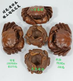 清代老黄杨雕刻摆件，保存完整，雕工精细，皮壳老辣，包将浓厚，尺寸见图1标的一个的价
