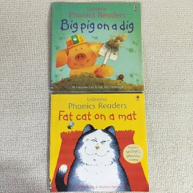 《Big Pig on a Dig》 《Fat Cat on a Mat》 英文原版 2册合售