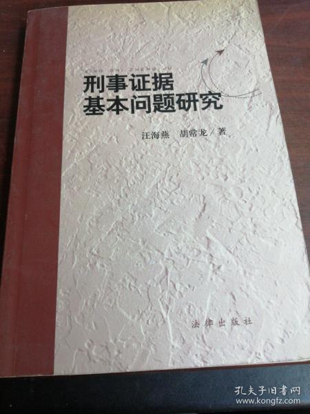 刑事证据基本问题研究