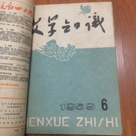 《文学知识》合订1959年第5期6期11期1960年第3期4期5期