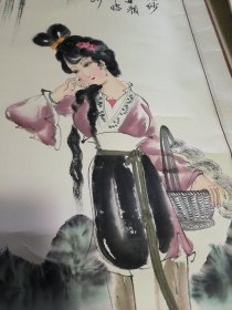 卷轴国画人物四大美人 四条屏 西施 王昭君 杨贵妃 貂蝉185*40 cm 作者：全荣飞