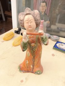 高温陶俑 唐三彩 乐俑仕女