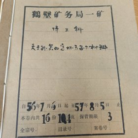 档案 1956年-1957年 16开104页 反革命 坏分子肃反对象  甄别定案结论 摘帽子通知 呈报材料 个人简历 社会关系 问题结论 处理意见