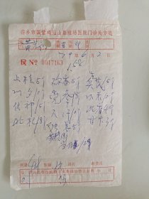 萍乡市国营鸡冠山垦殖场医院门诊处方笺（上桂，川夕，茯神，北杞，党参，沉香）