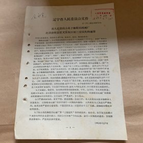 辽宁省人民委员会文件（柜内袋4）