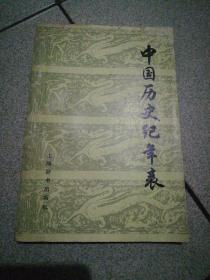 中国历史纪年表上海辞书版有十余页笔记三张红梅烟标背面笔记