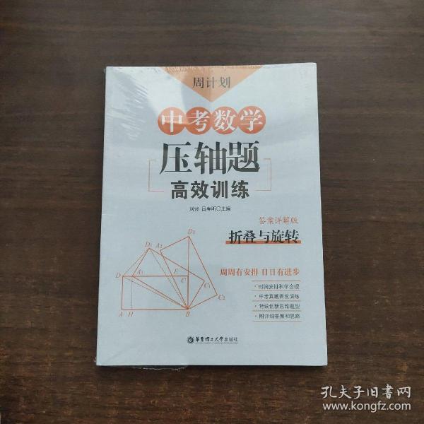 周计划：中考数学压轴题高效训练（折叠与旋转）中考真题再现，附答案详解，学霸养成打卡表