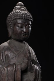 沉香木雕释迦摩尼站像 高32cm 宽11cm 厚10cm 重290克