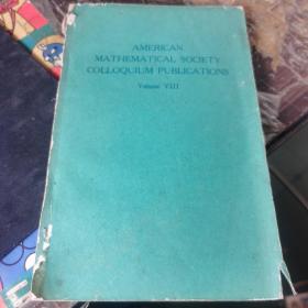 american mathematical society colloquium publications volume VIII