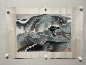 车鹏飞 山水 67*46cm，镜心 现为国家一级美术师、上海师范大学教授、中国美术家协会会员[2]、上海美术家协会常务理事。
