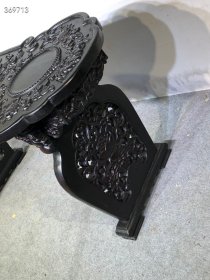 珍藏小叶紫檀高浮雕荷花条案