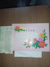 庆贺电报2份（庆祝南昌市工人文化宫建宫四十周年）