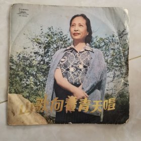 老唱片胶片 10寸黑胶唱片 山歌向着青天唱 张权女高音独唱 丁顺训钢琴伴奏 美酒献给毛主席、乌苏里江等经典歌曲 中国唱片