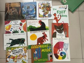 the world of eric carle，On Market Street，The Napping House board book，king bidgood's in the bathtub，Hattie and the Fox，The Very Quiet Cricket，等12本合售