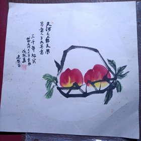 写意花鸟/连想/天河之上/38*38cm/檀皮宣