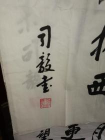 司毅书法斗方 号清逸轩主人。1947 年 2 月生于甘肃省陇南市武都区城关镇。中共党员，毕业于甘肃省广播电视大学。1963 年 5 月参加财税工作。后调任武都县法院书记员，审判员、庭长，县司法局副局长，县委政法办公室主任。陇南市卫生学校副校长，校党委书记。现任甘肃省诗词学会会员，甘肃省九源书画院院士，甘肃省陇南市书法家协会理事。2014年8月在北京钟书国际文化出版社