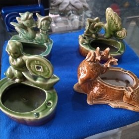 四个七八十年代老烟灰缸。全美品