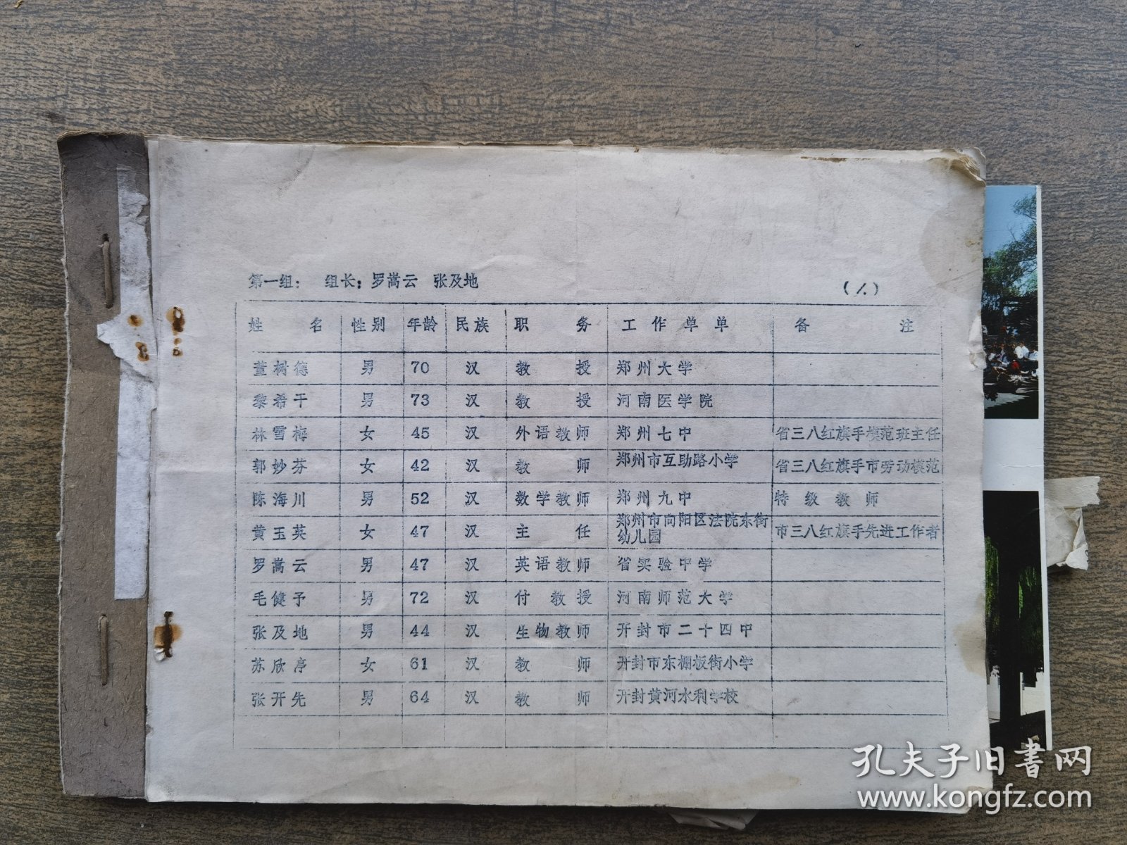81年河南教育厅工会三十年教龄老教师赴山东旅游老照片一组