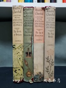 【诺奖得主作品】A History of The English-Speaking Peoples. By Winston S. Churchill. 4 VOL：The Birth of Britain；The New World；The Age of Revolution；The Gteat Democracies