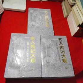 名人传记大观 上中下