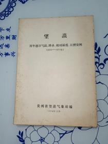 望谟历年遂日气温，降水，相对湿度，日照资料｛1959-1971年｝