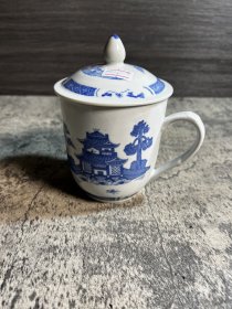 90年代，青花梧桐茶杯一只3